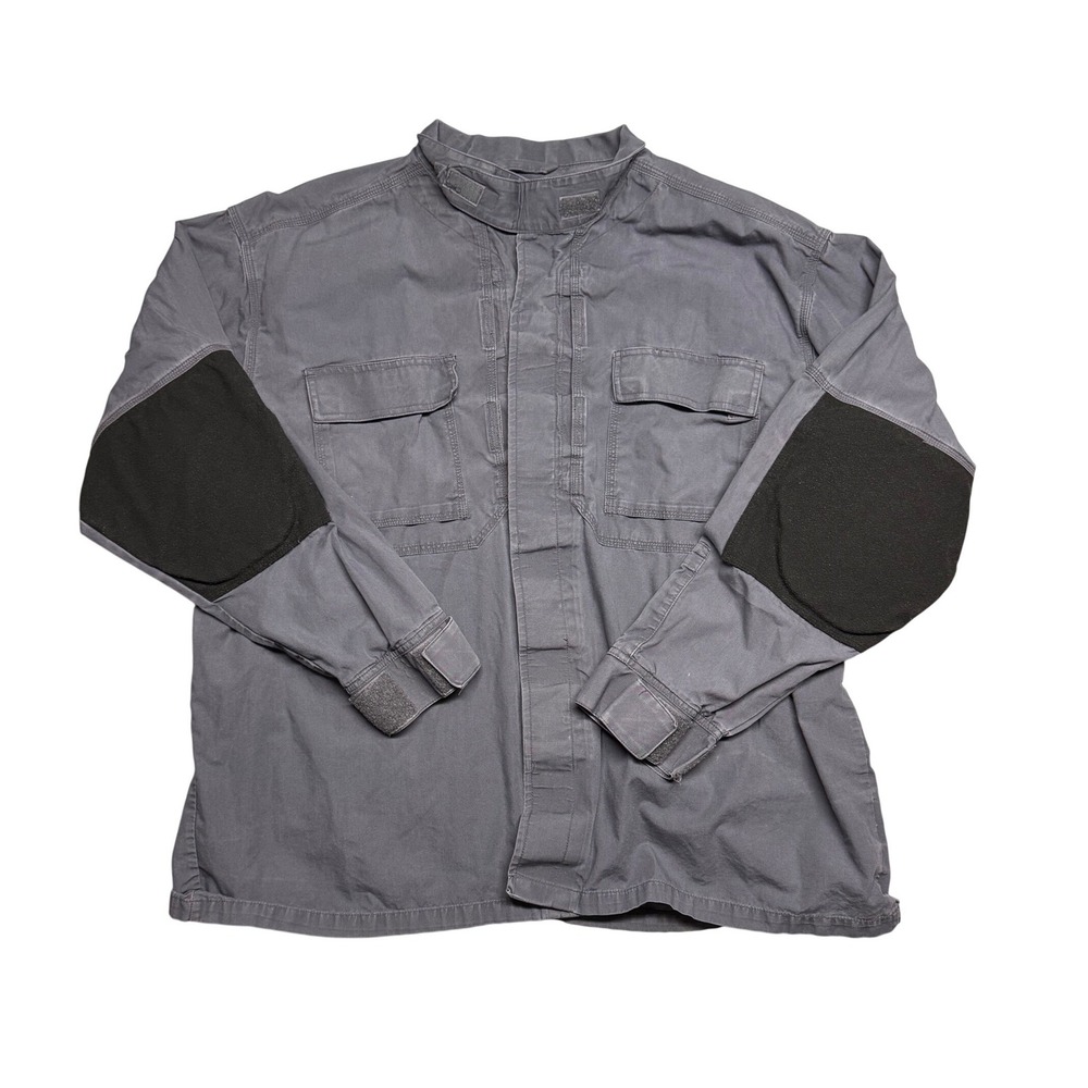 5.11 Tactical‎ Series Mens 2XL Gray Cotton Field Shirt Jacket Reinforced Elbows